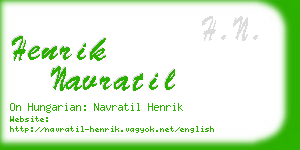 henrik navratil business card